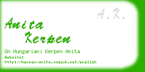 anita kerpen business card